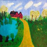 Henri | Gele weg | Acrylverf op doek