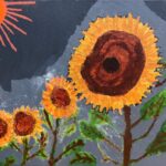 Henri | Zonnebloemen | Acrylverf op doek