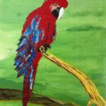 Marja | Papagaai | Acrylverf op doek