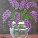 Marja (Breda) | vaas met bloemen | Acrylverf op doek