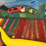 Wim | De weg naar het dorp | Acrylverf op doek